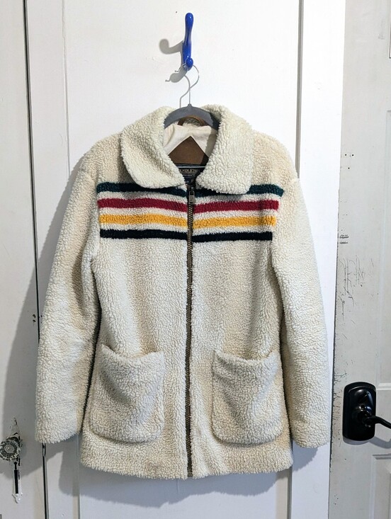 Pendleton Jackets & Blazers - Pendleton Glacier Sunset Stripe Sherpa Coat